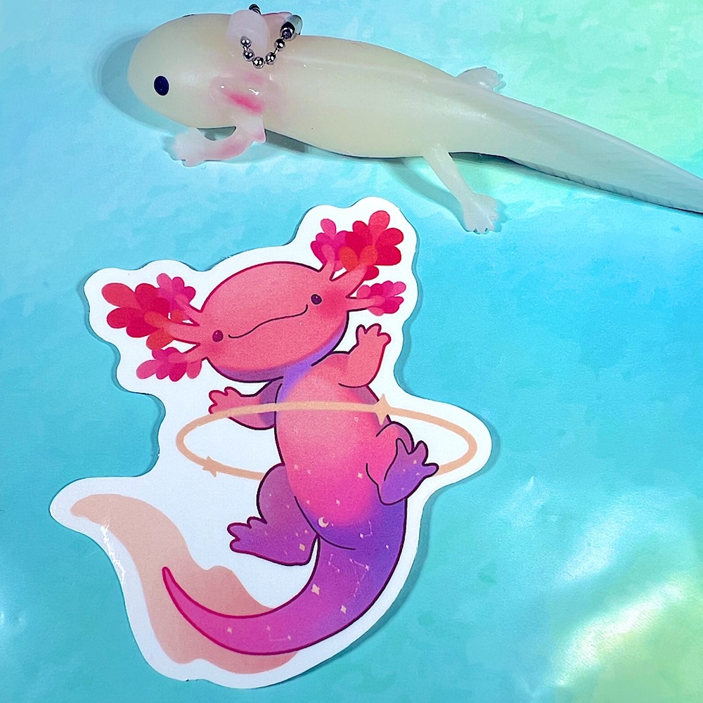 GALAXalot Axolotl Crazy Trending WaterProof Single Decor Accent Sticker